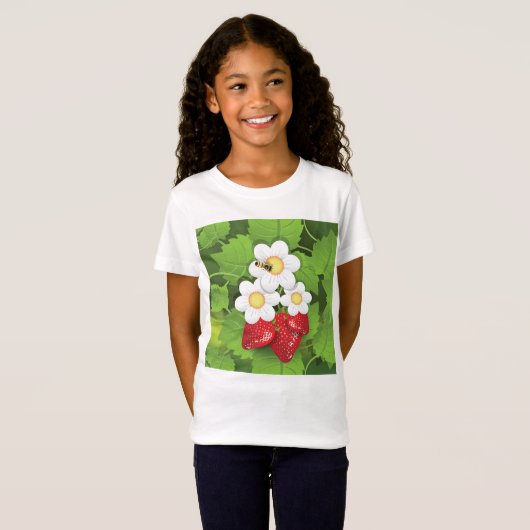 Aardbeien Plant T-shirt (Voorkant volledig)