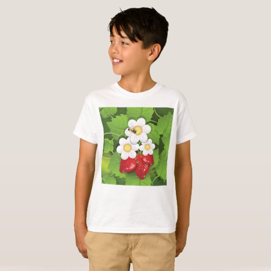 Aardbeien Plant T-shirt (Voorkant volledig)