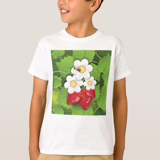 Aardbeien Plant T-shirt (Voorkant)