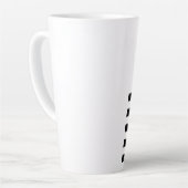 Aardbeien Plant Zwarte strepen Latte Mok (Linkerhoek)