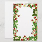 Aardbeien Planten Floral Stationery Briefpapier (Voorkant / Achterkant)