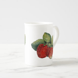 aardbeien porselein kop