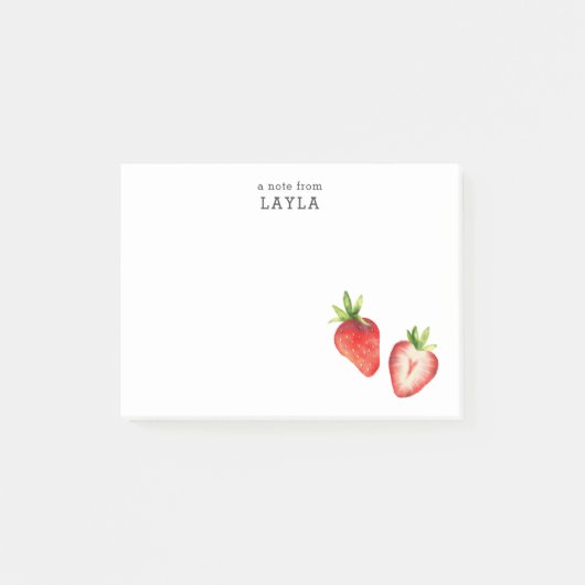 Aardbeien Post-it® Notes (Voorkant)
