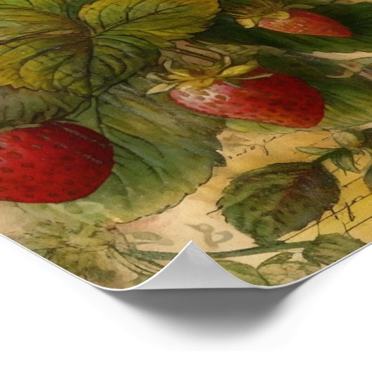 Aardbeien Poster (Hoek)