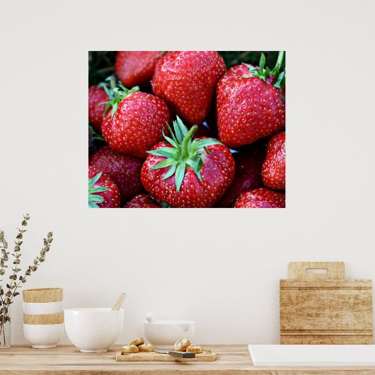 Aardbeien Poster (Keuken)
