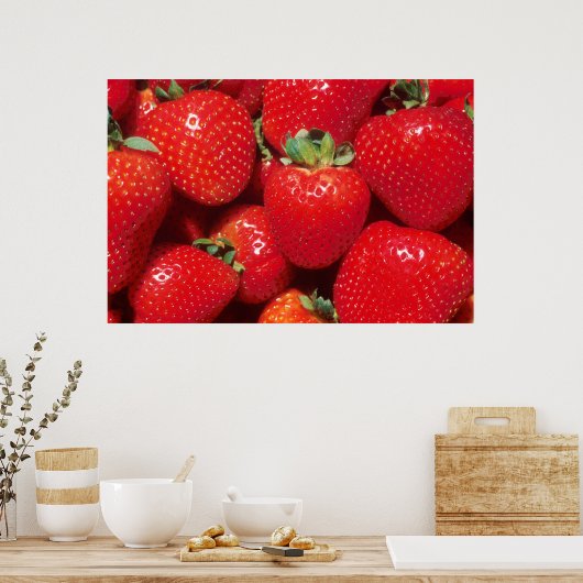 Aardbeien Poster (Keuken)