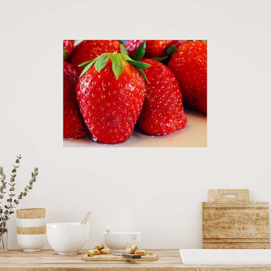 Aardbeien Poster (Keuken)