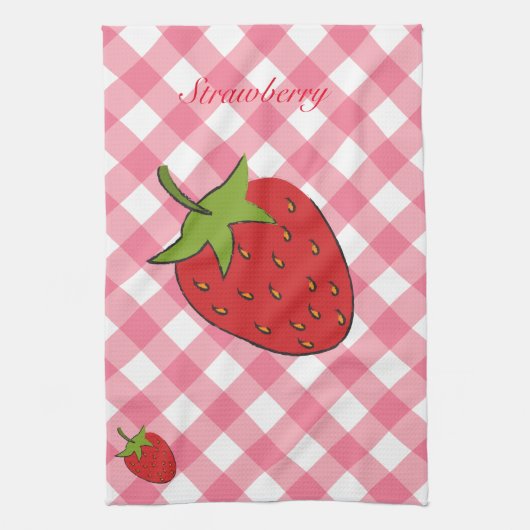 Aardbeien Pset Kitchen Towel Theedoek (Verticaal)