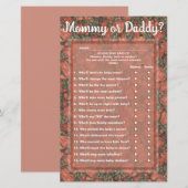 Aardbeien Raad wie (mama of papa) Game Kaart (Voorkant / Achterkant)