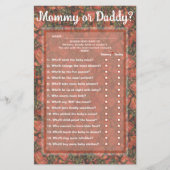 Aardbeien Raad wie (mama of papa) Game Kaart (Voorkant)