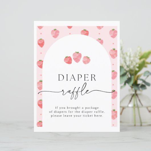 Aardbeien — Raffle Sign. (Staand voorkant)