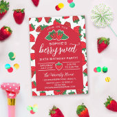 Aardbeien Red Berry Sweet Verjaardagsfeest Kaart