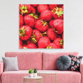 Aardbeien Red Delicious aardbei Canvas Afdruk (Insitu (Woonkamer))