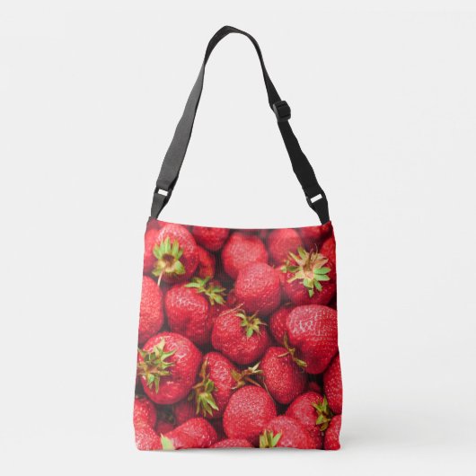 Aardbeien Red Delicious aardbei Crossbody Tas (Achterkant)