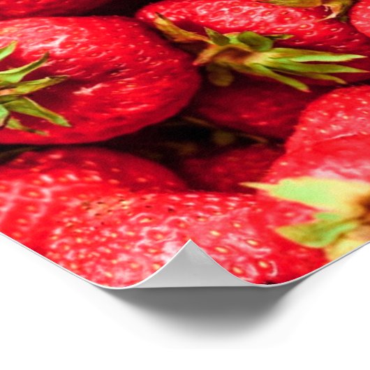 Aardbeien Red Delicious aardbei Poster (Hoek)