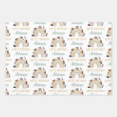 Aardbeien Regenboogdieren Oerwoud Birthday naam Inpakpapier Vel (Voorkant)