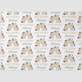 Aardbeien Regenboogdieren Oerwoud Birthday naam Tissuepapier (Voorkant)