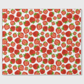 Aardbeien Retro Cadeaupapier (Vlak)