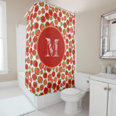 Aardbeien Retro Douchegordijn (In situ)