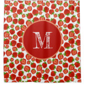 Aardbeien Retro Douchegordijn (Voorkant)