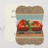 Aardbeien Reus Antieke Fruit Plezier Kaart (Voorkant / Achterkant)