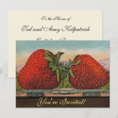 Aardbeien Reus Antieke Fruit Pret Kaart (Voorkant / Achterkant)