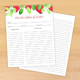 Aardbeien Rode Bes Recept Kaart Binder Inzetstuk