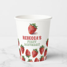 Aardbeien Rode Bes Zoete 1e Verjaardag Papieren Be