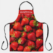 Aardbeien Rode bessen Vers Fruit Gepersonaliseerd Schort (Voorkant)