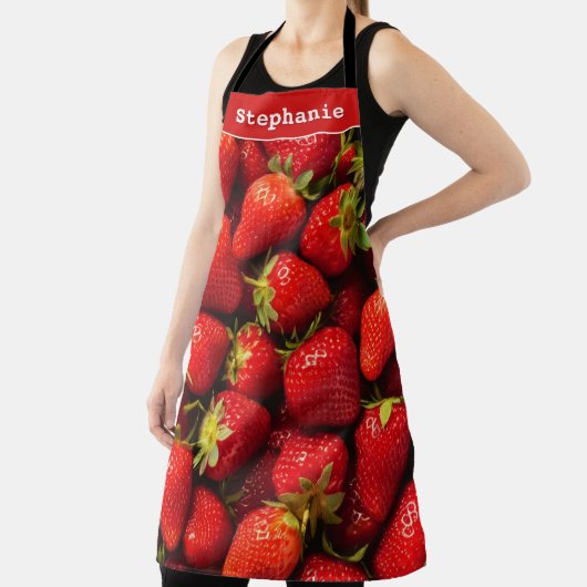 Aardbeien Rode bessen Vers Fruit Gepersonaliseerd Schort (Insitu)