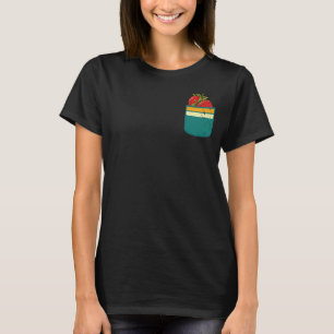 Aardbeien Rode bessen Zomer Fruit Pocket Strawbe T-shirt