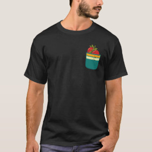Aardbeien Rode bessen Zomer Fruit Pocket Strawbe T-shirt