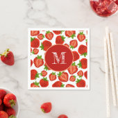 Aardbeien Rode Patroon Servet (Insitu)