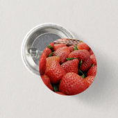 Aardbeien Ronde Button 3,2 Cm (Voorkant /achterkant)