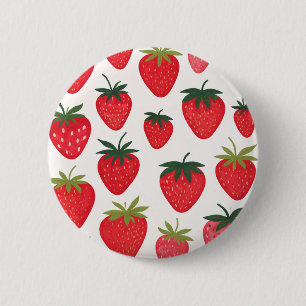 Aardbeien Ronde Button 5,7 Cm