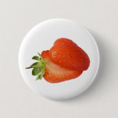 Aardbeien Ronde Button 5,7 Cm (Voorkant)