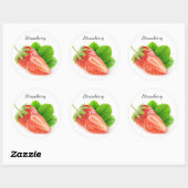 Aardbeien Ronde Sticker (Vel)