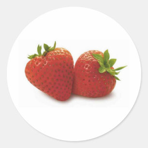 Aardbeien Ronde Sticker
