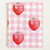 aardbeien rood en roze linten planner (Voorkant)