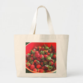 Aardbeien rood fruit foto grote tote bag