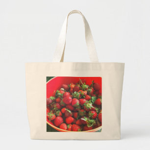 Aardbeien rood fruit foto grote tote bag