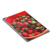Aardbeien rood fruit foto notitieboek (Rechterzijde)