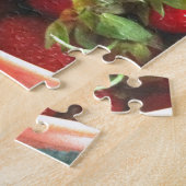 Aardbeien rood fruit foto zomer plezier legpuzzel (Zijkant)