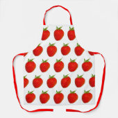 Aardbeien Rood Groen All-Over Print Schort (Voorkant)