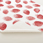 Aardbeien Rood Witte Stippen Sherpa Deken (3/4)