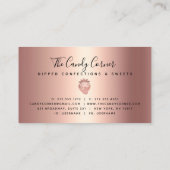 Aardbeien Roos Gold Drives Besmetting Sweets Black Visitekaartje (Achterkant)