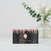 Aardbeien Roos Gold Drives Besmetting Sweets Black Visitekaartje (Staand voorkant)
