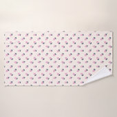 Aardbeien roze badhanddoek (Badhanddoek)