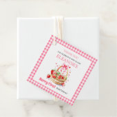 Aardbeien roze bessen eerste verjaardag Dank u Bedankjes Labels (In situ)