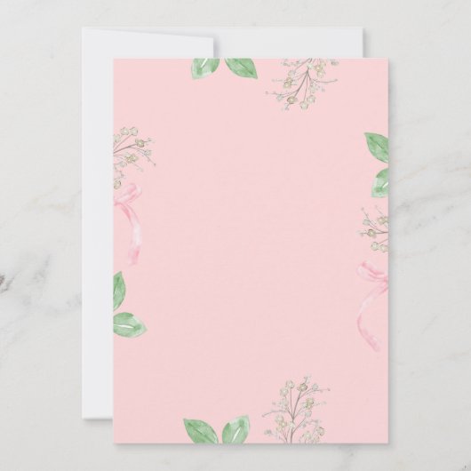 Aardbeien Roze Boog Twee Zoete 2e Verjaardag Kaart (Achterkant)